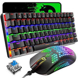 ZIYOUANG AK33 Gaming Keyboard,M5 Mouse,Rainbow LED Backlit Mechanical Keyboar...