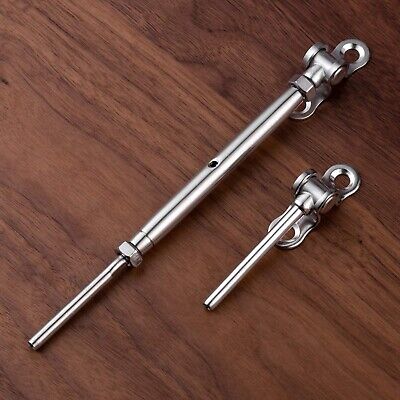 20 Pairs Stainless Steel Adjustable Angle 1/8" Wire Rope Cable Railing Hardwa...