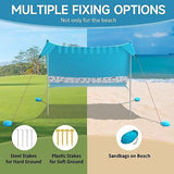 Villey Beach Tent Sun Shelter with UPF50+ Protection, 8&#215;7FT Portable Sun Sh