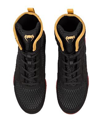 Venum Contender Boxing Shoes Black/Gold/Red 7.5 Men/9 Women