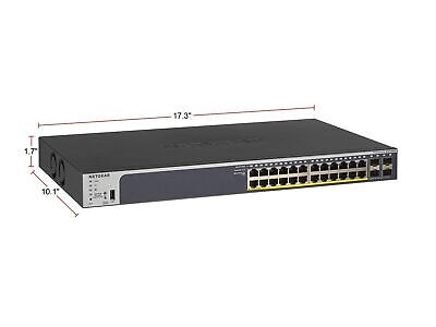 NETGEAR 28-Port PoE Gigabit Ethernet Smart Switch (GS728TP) - Managed, Option...