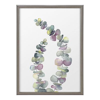 Kate and Laurel Blake Eucalyptus 2 Branches Framed Printed Glass Wall Art by ...