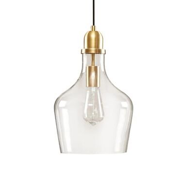 Hampton Hill Auburn Modern Glass Pendant Light Fixtures for 0, Gold/Clear