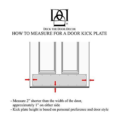 | Door Kick Plate - Anodized Aluminum - Satin Nickel Finish - Magnetic Mount ...