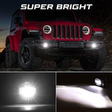 Kiwi Master LED Fog Lights for Jeep Gladiator JT 2018-2024 Jeep Wrangler JL/4...