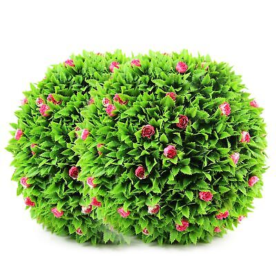 Sunnyglade 2 PCS 15 inch Artificial Plant Topiary Ball Faux Boxwood Decorativ...