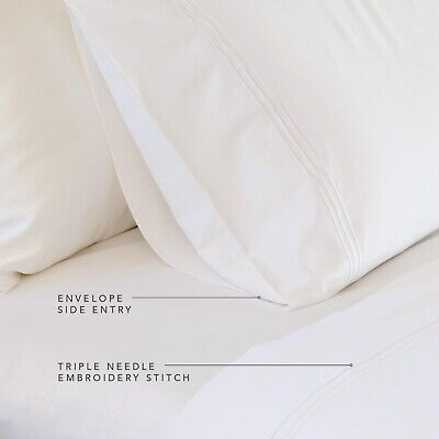 Fishers Finery 100% Egyptian Cotton Sheet Set, 4 Piece 400 Thread Count - Lux...