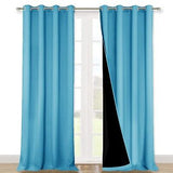 NICETOWN Insulated 100% Blackout Curtains, Noise Reducing Performance Drapes ...