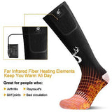 Upgraded Rechargeable Electric Heated Socks,7.4V 2200mAh Battery Powered Cold...