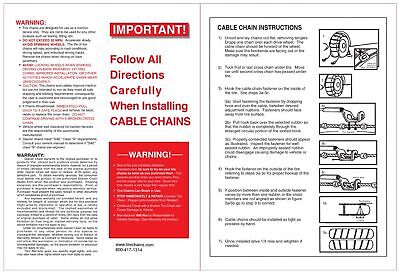 TireChain.com 235/45R19, 235/45-19 Cable Link Tire Chains, priced per pair.