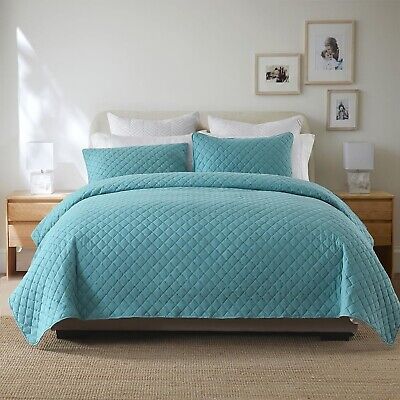 Reversible Bedspread Quilt Bedding Sets Queen Size, 3 Pieces Soft Lightweight...