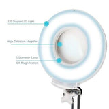 LED Magnifying Lamp, Magnifier Desk Lamp 10X, 4200 Lumens,5 Inch Magnifier Gl...