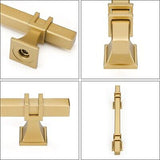 Haliwu 20 Pack Gold Cabinet Pulls, Brushed Brass Cabinet Pulls Square Gold Ca...