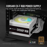 Corsair CX750F RGB, 750 Watt, 80 PLUS Bronze, Fully Modular RGB Power Supply