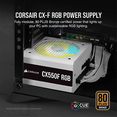 Corsair CX750F RGB, 750 Watt, 80 PLUS Bronze, Fully Modular RGB Power Supply