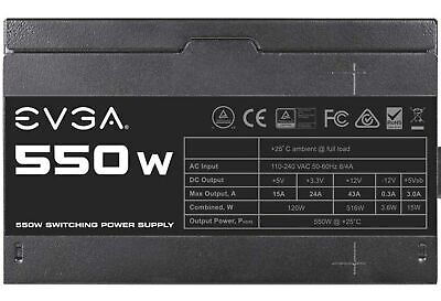 EVGA 100-N1-0550-L1 550 N1, 550W, 2 Year Warranty, Power Supply