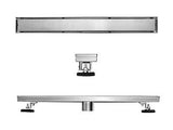 HEATGENE Linear Shower Drain 24-Inch, Stainless Steel Rectangle Shower Floor ...