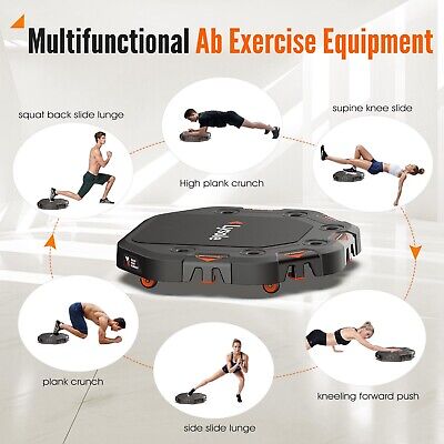 Push Up Board,Workout Equipment,Ab Roller Board with 4 Wheels,Push up Handles...