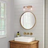 Bathroom Light Fixtures, Gold Vanity Lights for Bathroom, 2 Light Bathroom Va...