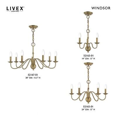 Livex Lighting 3 Lt Brushed Nickel Mini Chandelier 14"L x 14"W x 13"H