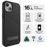 ZAGG Denali Snap iPhone 15 Plus/ 14 Plus Case with Kickstand - Drop Protectio...