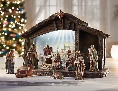 Avalon Gallery Nativity Sets for Christmas - LED Lighted Nativity Scene with ...