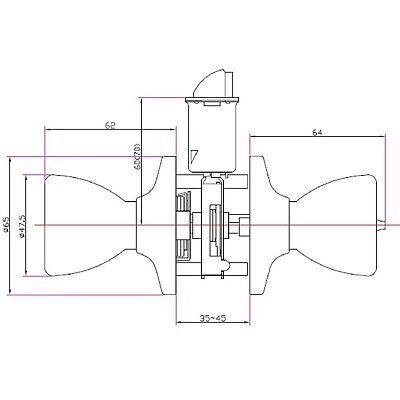 Design House 190744 Terrace Passage Hall and Closet Door Knob with Universal ...