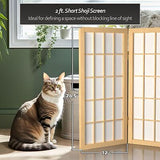 2 ft. Short Desktop Window Pane Shoji Screen - Natural - 5 Panels 5 Panel