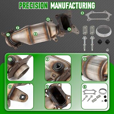 High Flow Front Catalytic Converter Kit Direct-Fit Honda Accord 2008 2009 201...