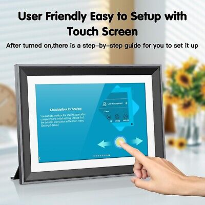 10 Inch WiFi Digital Photo Frame Touch Screen, Picture Frame with 16GB Memory...