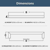 Franklin Brass Simple Modern Square (30-Pack) Cabinet Handles 6-5/16" Satin G...