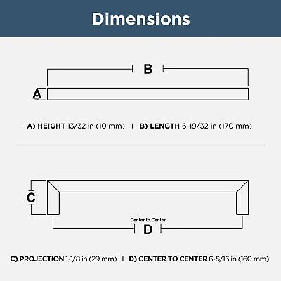 Franklin Brass Simple Modern Square (30-Pack) Cabinet Handles 6-5/16" Satin G...