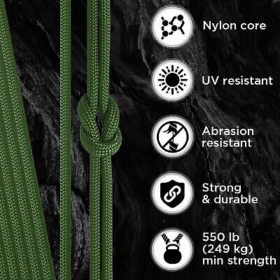 TECEUM Paracord Rope 1000 &#8211; 1000ft / 200ft / 120ft / 100ft / 50ft &#8211;