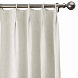 Pinch Pleated Drapes 96 inche long, Faux Linen Blackout Curtains, 85% Blackou...