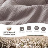 Simple&Opulence 100% Cotton Muslin Comforter Set King Size 104x92&#8221;, 3PCS G