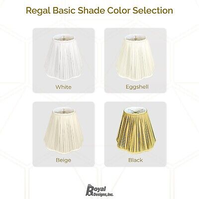 Royal Designs "Bottom Scallop Gather Pleat Basic Lamp Shade, Antique Gold, 7"...