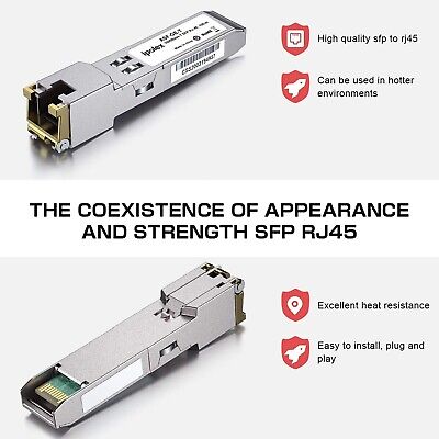 Gigabit SFP to RJ45 Copper SFP 1000Base-T, 1.25G Copper SFP-T, SFP to Etherne...