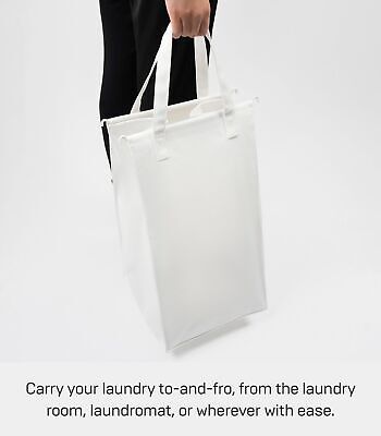 Yamazaki Home Laundry Hamper Clothes Basket Liner | Steel + Cotton, Medium, W...