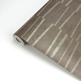 Brewster Home Fashions 2927-10605 Luminescence Brown Abstract Stripe Wallpaper