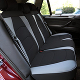 FH Group Car Seat Cover Cushion - Full Set of Covers for Cars Gray Black