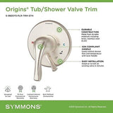 Symmons S-9600TS-PLR-TRM-STN Origins Tub/Shower Valve Trim (Valve Not Included)