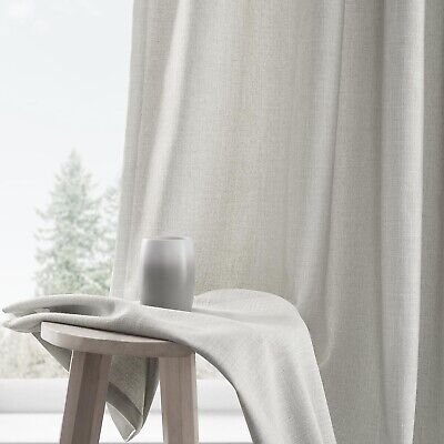 HPD Half Price Drapes Basic Faux Linen Curtains Grommet - 120 Inch long Pair ...