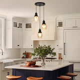 3-Light Pendant Light Fixtures, Pendant Lights for Kitchen Island Industrial ...