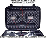 Case Club Pre-Cut Waterproof Drone Case with Wheels, Extension Handle & 2 Moi...