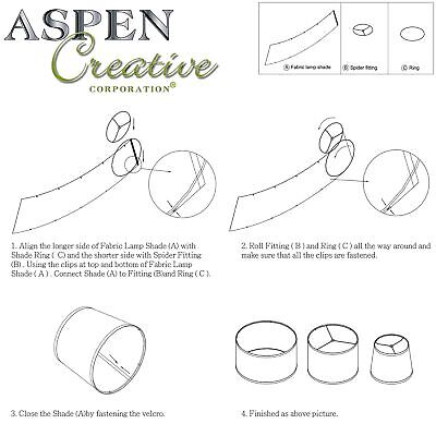 Aspen Creative 38871-2, Drum Collapsible Uno Lamp Shade, Oatmeal, 16" Top x 1...