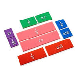 hand2mind Plastic Double-Sided Decimal and Fraction Tiles, Montessori Math Ma...