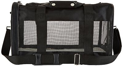 Amazon Basics Soft-Sided Mesh Pet Travel Carrier for Dog, Cat, Medium, 16.5" ...