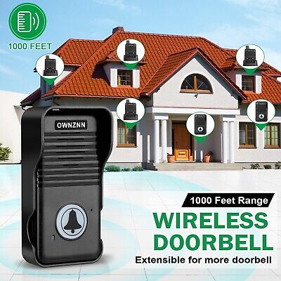 Wireless Doorbell, OWNZNN Full Duplex Doorbell Upgrade, 1000ft Range Waterpro...