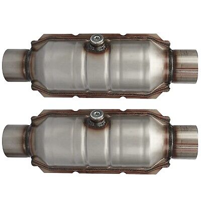 MAYASAF&#12304;2 pack&#12305; 2.5" Inlet/Outlet Universal Catalytic Converter, w