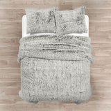 Lush Decor Emma Cozy Soft Fluffy Two Tone Faux Fur Comforter Set, Full/Queen,...